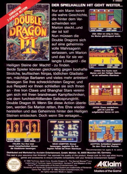 Double Dragon III : The Sacred Stones - Dos