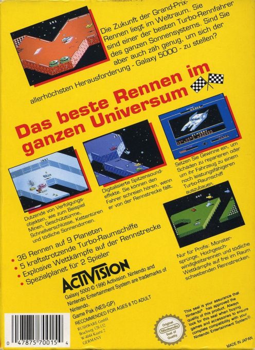 Galaxy 5000 : Racing in the 51st Century - Dos