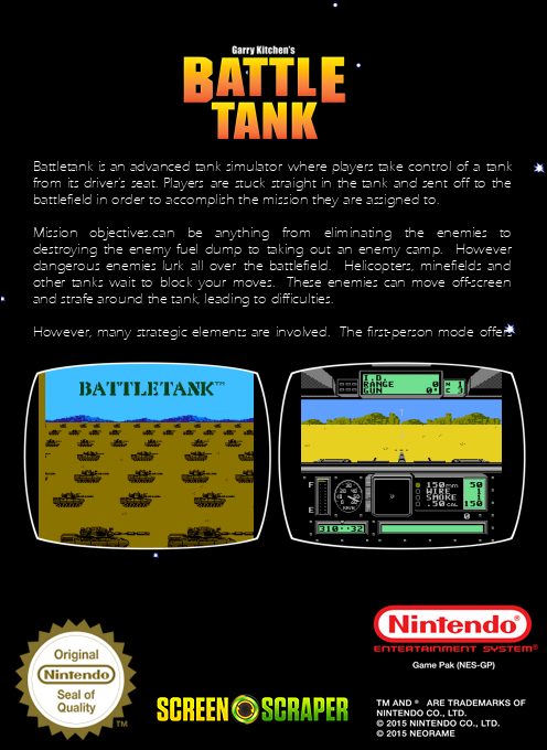 Garry Kitchen's BattleTank - Dos