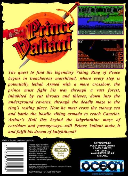 The Legend Of Prince Valiant - Dos