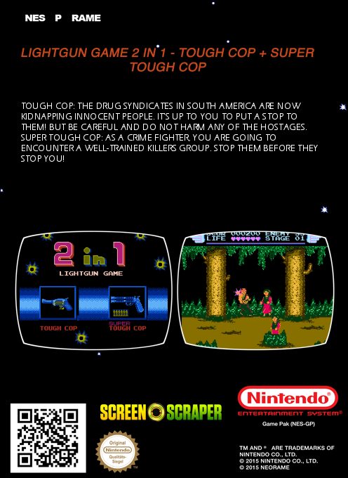 Lightgun Game 2 In 1 - Tough Cop + Super Tough Cop - Dos