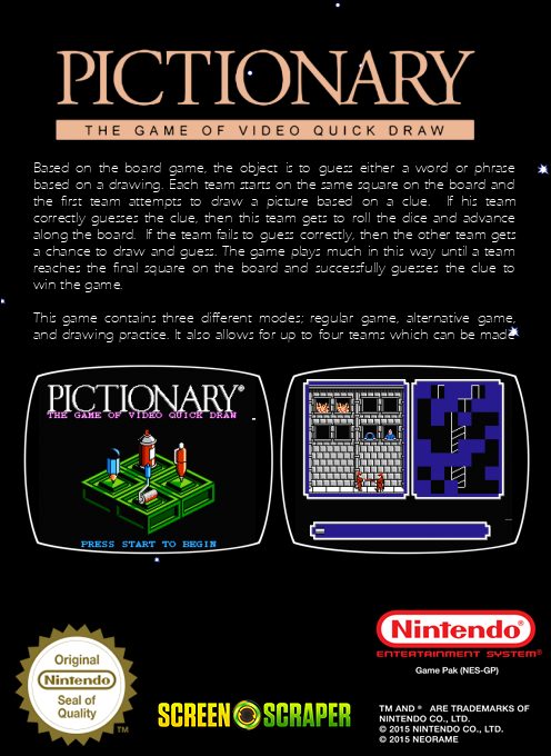 Pictionary : The Game of Video Quick Draw dos