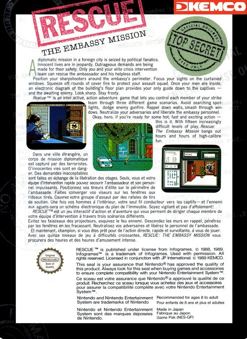 Rescue : The Embassy Mission - Dos