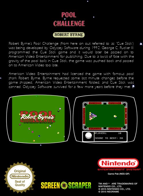 Robert Byrne's Pool Challenge dos