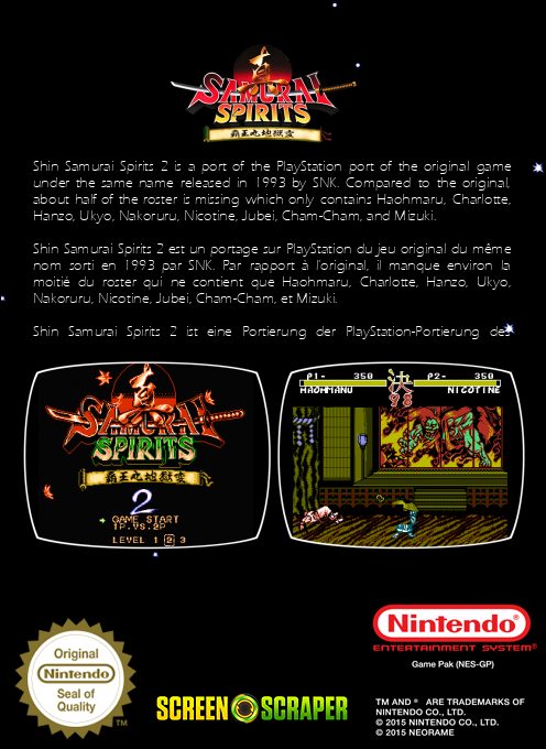 Shin Samurai Spirits 2 - Haoumaru Jigoku Hen - Dos