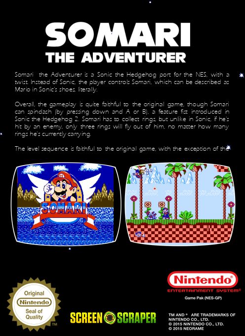 Somari The Adventurer dos