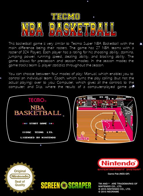 Tecmo NBA Basketball dos