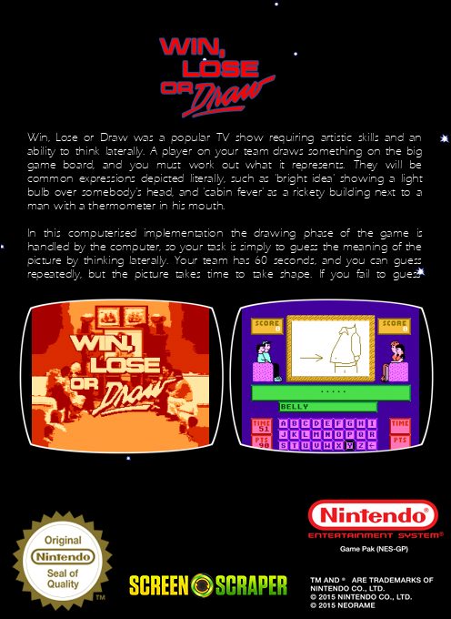 Win, Lose or Draw dos