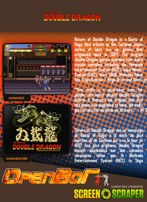 Return of Double Dragon 2018 dos