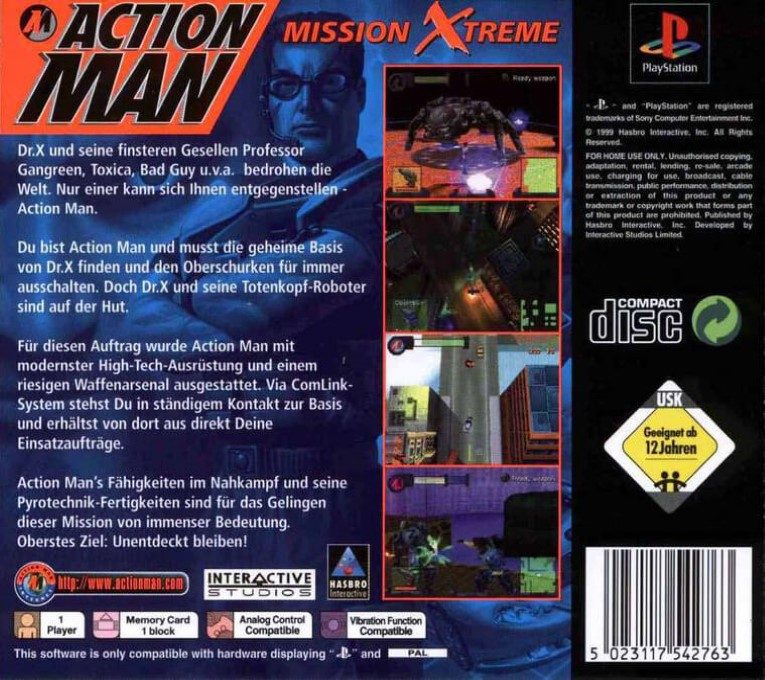 Action Man : Mission Extrême - Dos