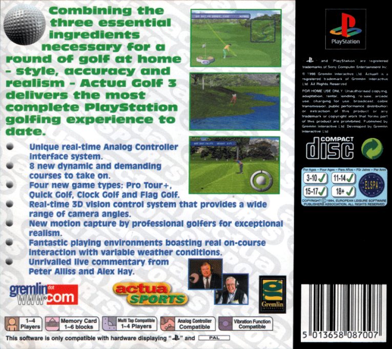 Actua Golf 3 - Dos