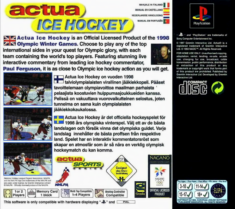 Actua Ice Hockey - Dos