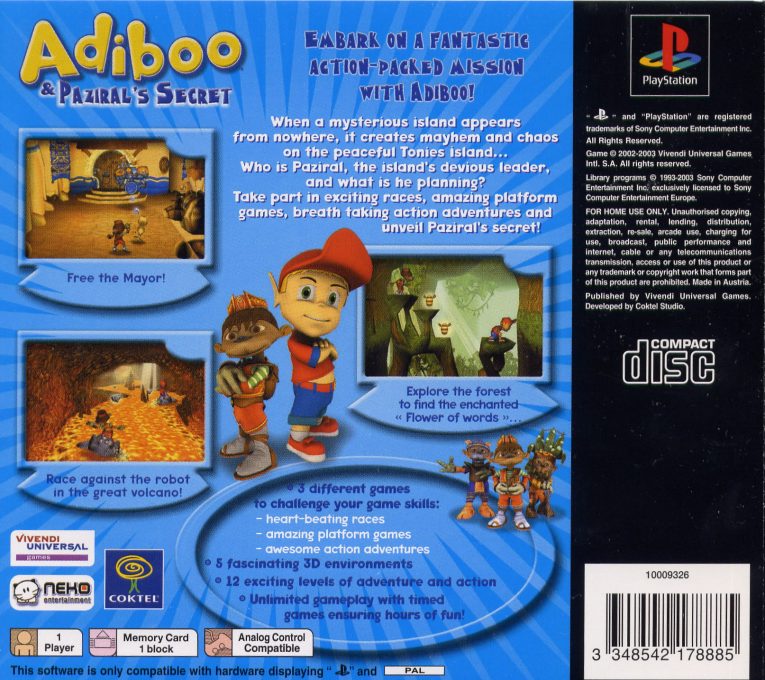 Adibou et le Secret de Paziral - Dos