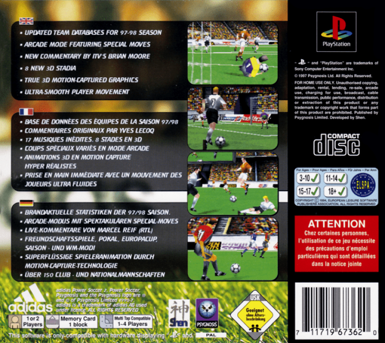 Adidas Power Soccer 2 - Dos
