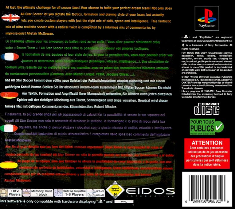 All Star Soccer - Dos