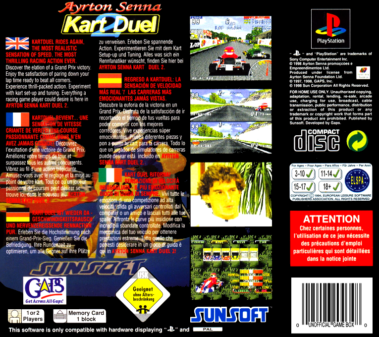 Ayrton Senna Kart Duel 2 - Dos