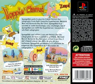 Bob l'éponge : SuperSponge - Dos