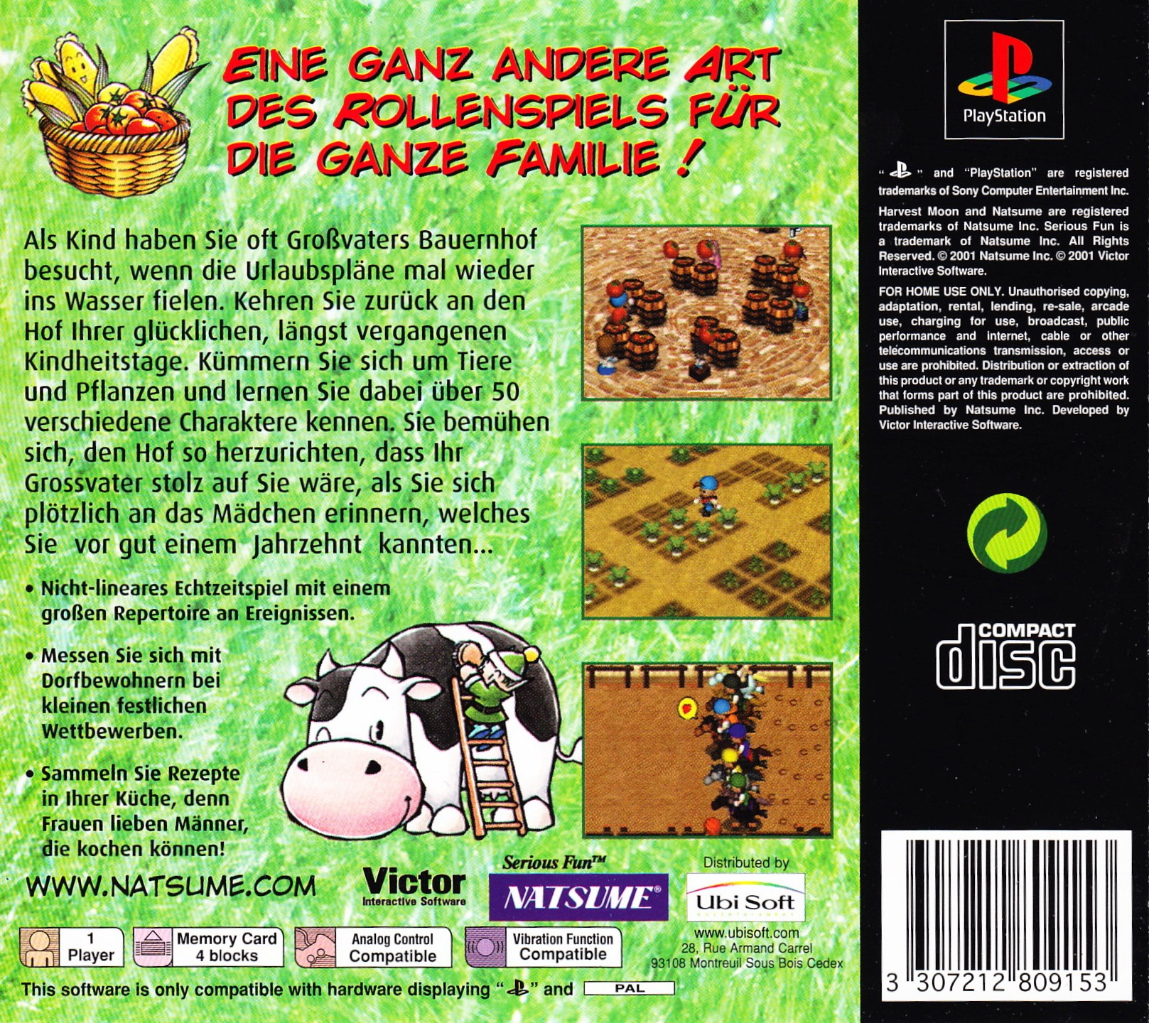 Bokujou Monogatari - Harvest Moon - Dos