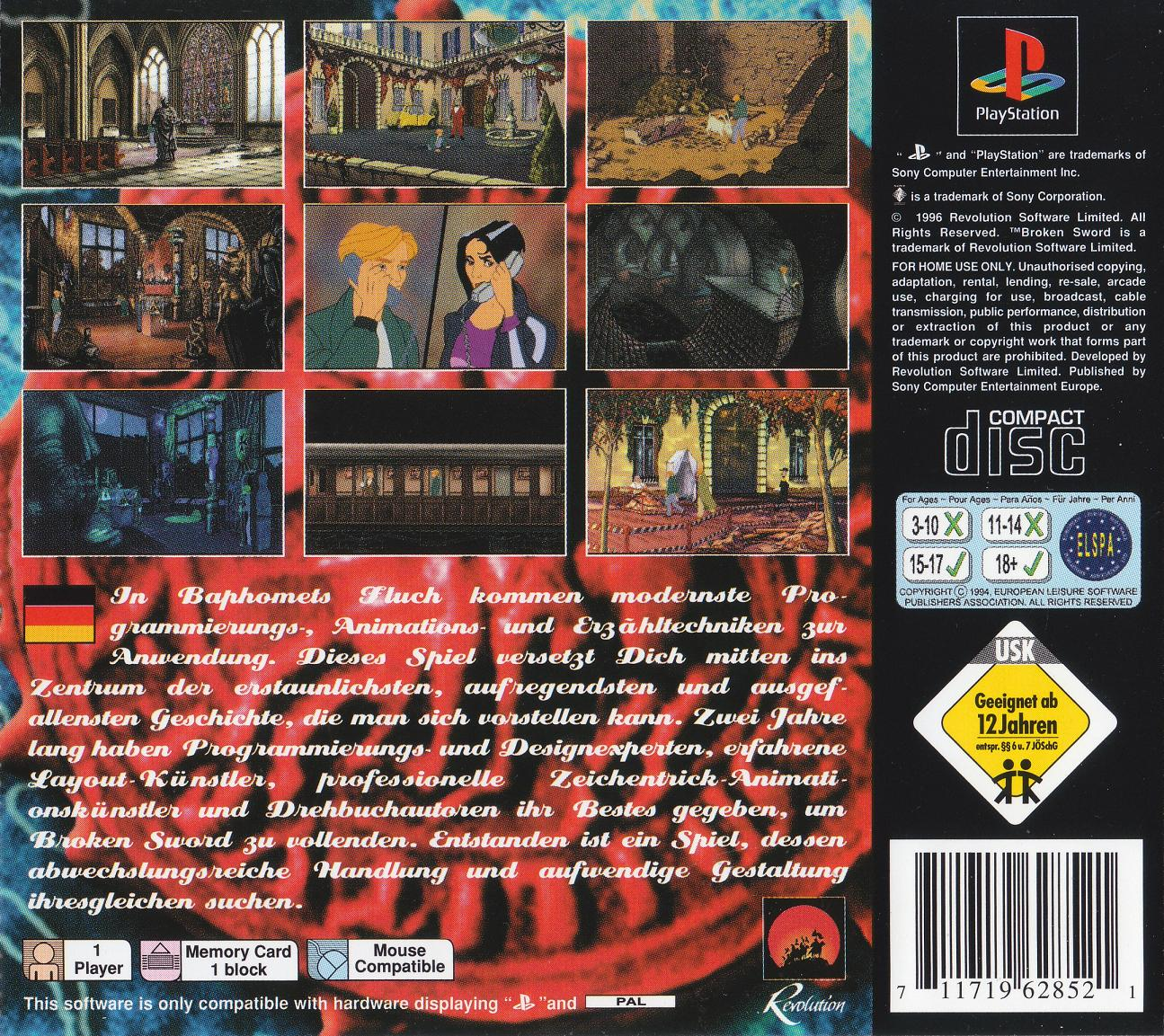 Broken Sword - The Shadow of the Templars - Dos