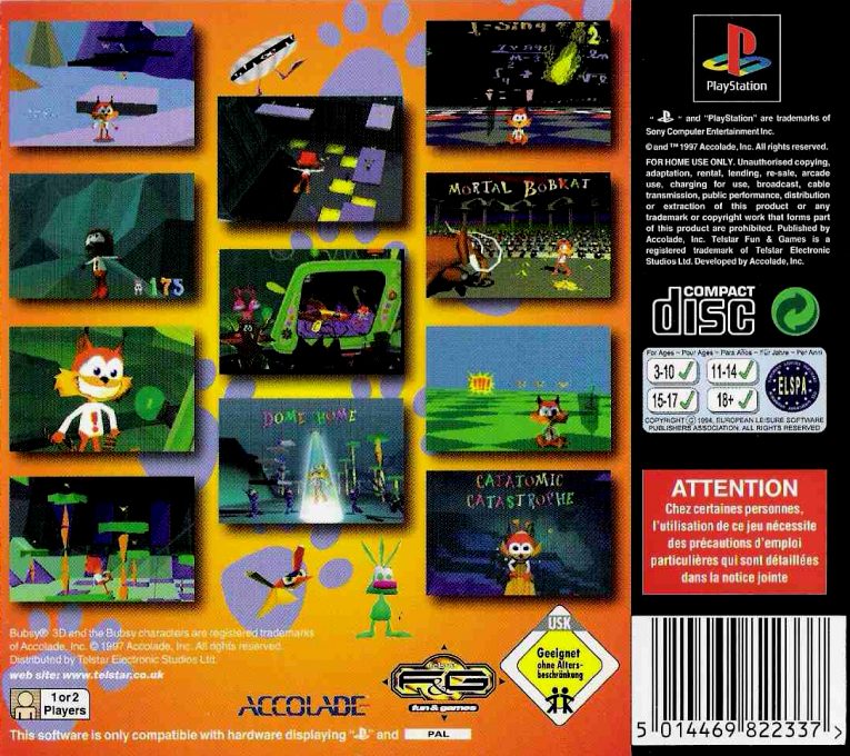 Bubsy 3D : Furbitten Planet - Dos