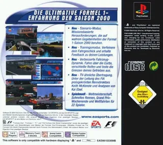 F1 Championship Saison 2000 - Dos
