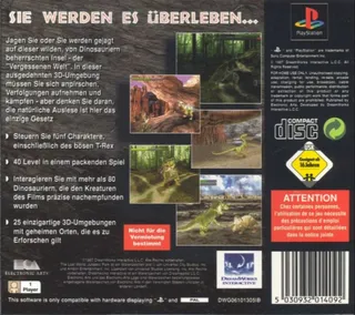 Le Monde Perdu : Jurassic Park - Dos