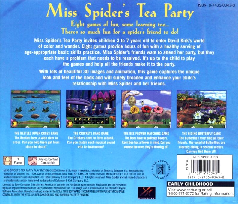 Miss Spider's Tea Party dos