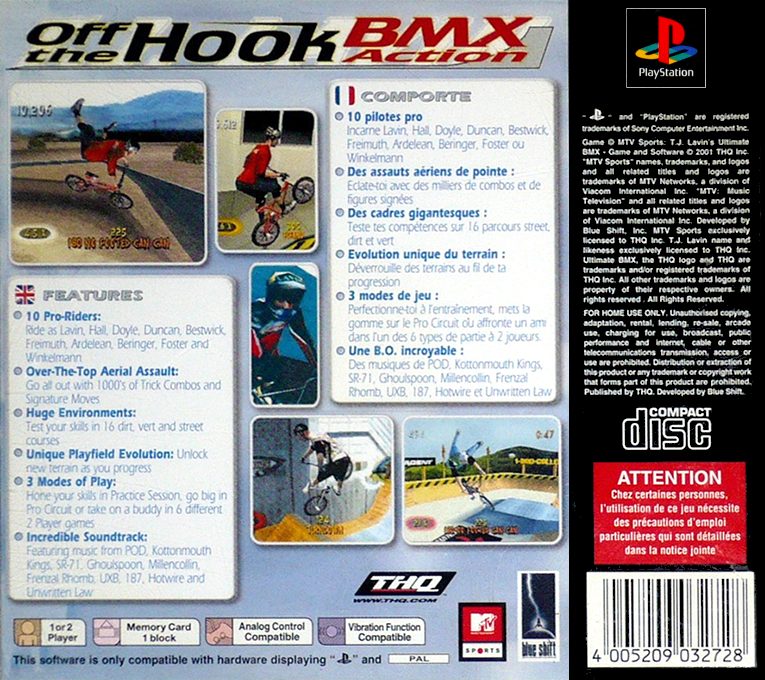 MTV Sports : T.J. Lavin's Ultimate BMX dos