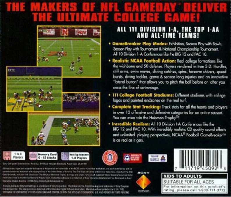 NCAA Football GameBreaker dos