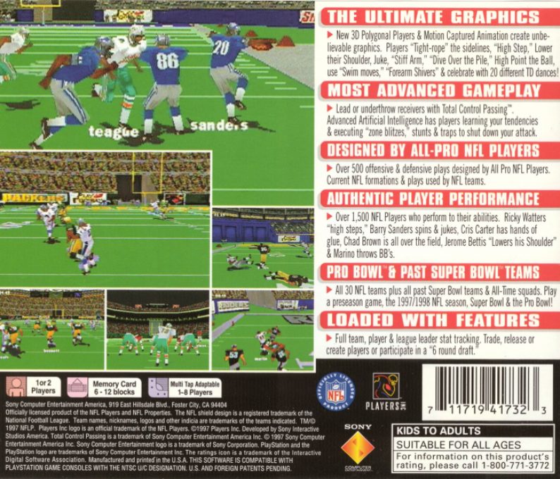 NFL GameDay 98 dos