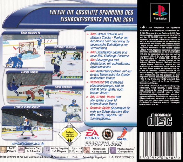 NHL 2001 dos