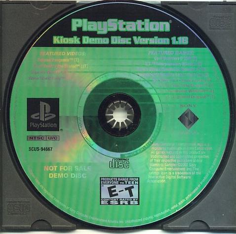 PlayStation Kiosk Demo Disc Version 1.19