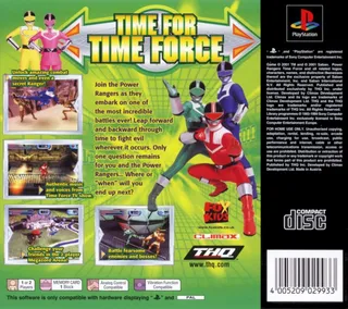 Power Rangers : La Force du Temps - Dos