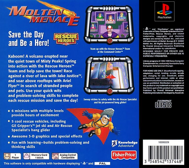 Rescue Heroes : Molten Menace - Dos