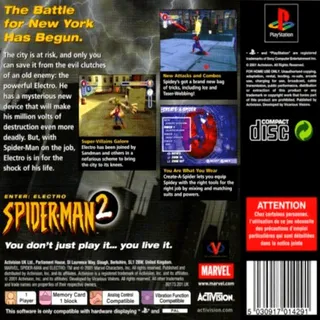 Spider-Man 2 : La Revanche d'Electro - Dos