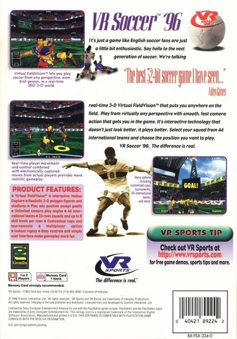VR Soccer '96 dos