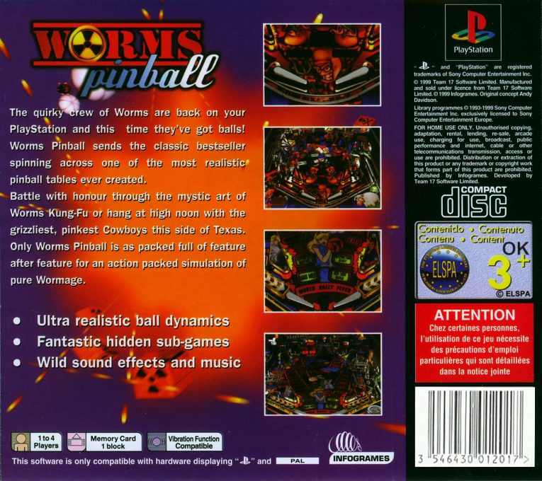 Worms Pinball dos