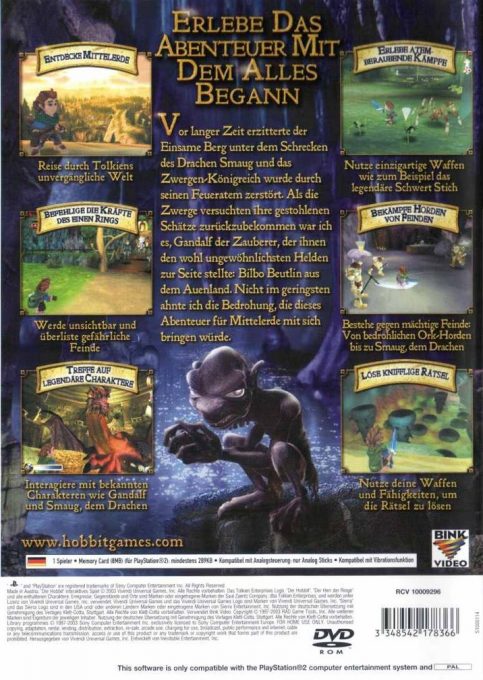 Bilbo Le Hobbit - Dos