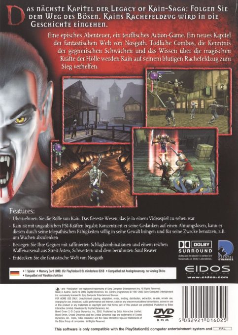 Blood Omen 2 : The Legacy of Kain Series - Dos