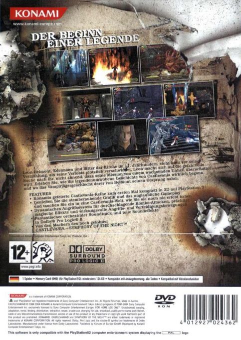 Castlevania : Lament of Innocence - Dos