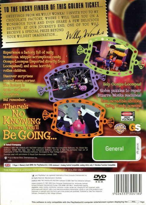 Charlie Et La Chocolaterie - Dos
