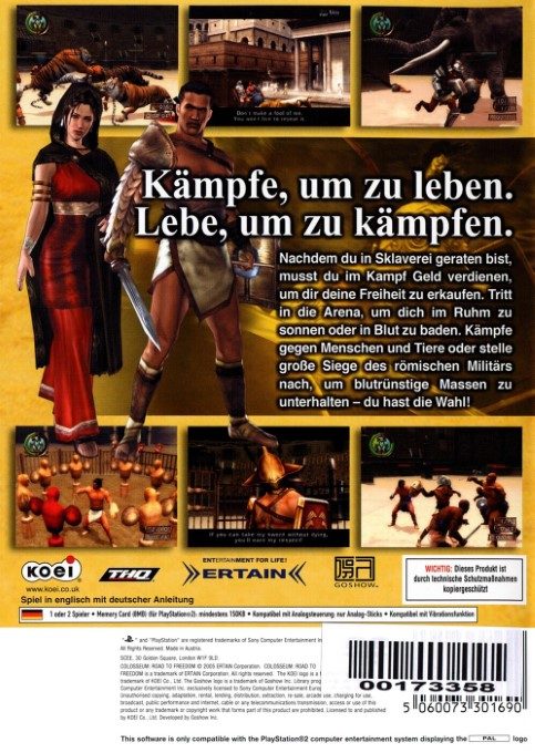 Colosseum : Road to Freedom - Dos