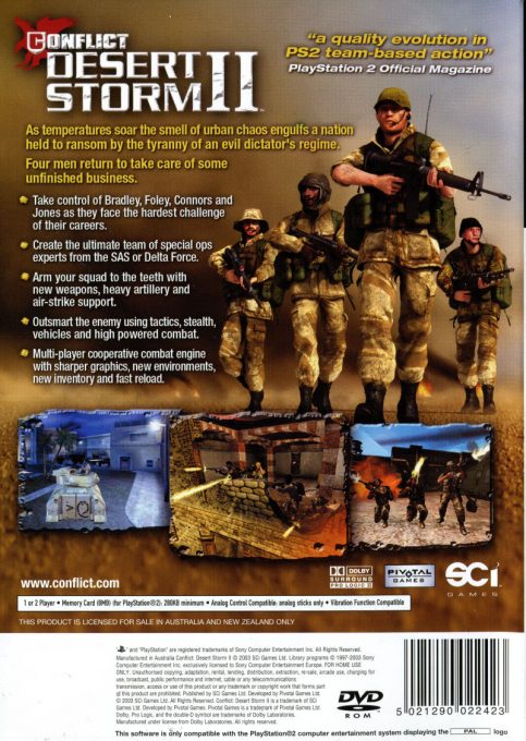 Conflict : Desert Storm II, Back to Baghdad - Dos