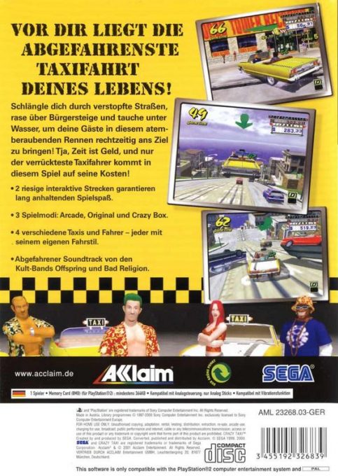 Crazy Taxi - Dos