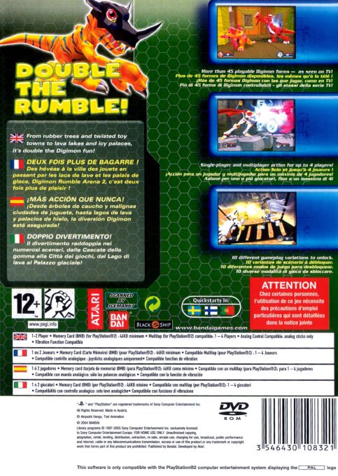 Digimon : Rumble Arena 2 - Dos