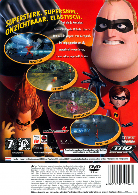 Disney Pixar Les Indestructibles - Dos