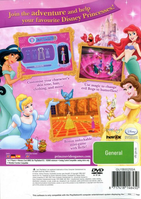 Disney Princesse : Un Voyage Enchanté dos