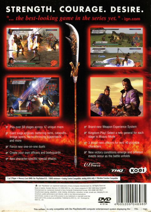 Dynasty Warriors 4 : Empires - Dos