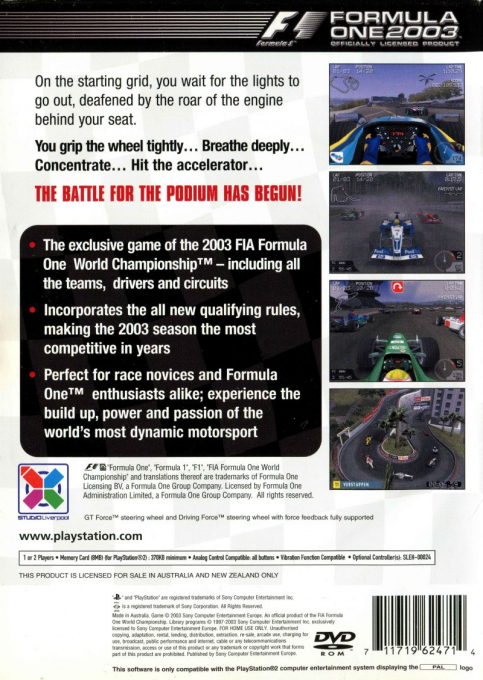 Formula One 2001 - Dos