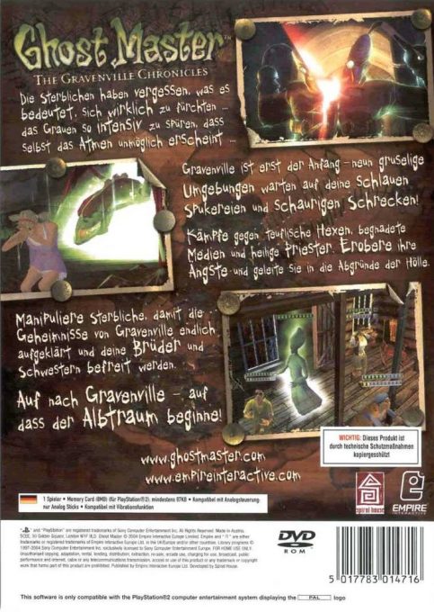 Ghost Master : Les Chroniques de Gravenville dos